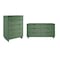 Manhattan Comfort Granville Sage Green 5-Drawer Chest and 6-Drawer Double Dresser, Set of 2 GRAN063 - alternate 8